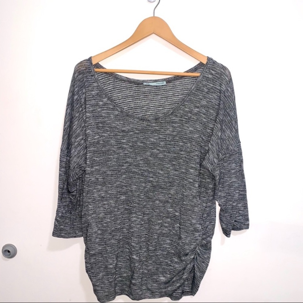 Maurice’s shimmer/sparkle ruched blouse 3/4 sleeve L